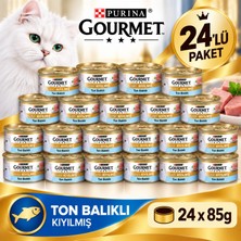Gourmet Gold Kıyılmış Ton Balıklı Yetişkin Kedi Yaş Mama 24X85G