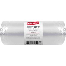 Koroplast Ekonomik Endüstriyel Mini Şeffaf Çöp Torbası 40’lı 40X50 Cm, Yırtılmaya Dayanıklı & Sızdırmaz Küçük Boy Çöp Poşeti, Çift Katlı, Geri Dönüştürülebilir, Mutfak, Ofis, Ev Atıkları Için