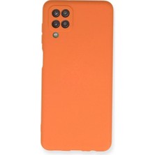 Astraltech Samsung Galaxy A12 Kılıf Nano Içi Kadife Silikon - Turuncu