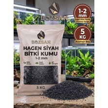 Bozsan 5 kg 1-2mm Hagen Siyah Bazalt Bitki Kumu Akvaryum Kumu 5 kg Dolomit Bazalt Kumu