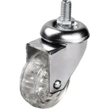 Astraltech 302 - 50X20 mm Şeffaf Makaralı Vidalı Teker