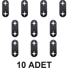 Devremarkt 10 Adet Servo Braket Düz 25MM x 63MM Metal Montaj Parçası Braket MG995 MG996R S3003 TD-8120MG Alüminyum Tutucu Robot Kol Araba Direksiyon Bot Rc
