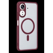 Astraltech Xiaomi Redmi 13C Loji Magsafe Kapak - Bordo