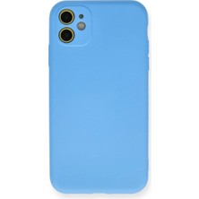 Astraltech Apple iPhone 11 Kılıf Nano Içi Kadife Silikon - Mavi