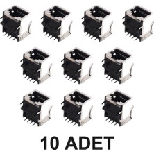 Devremarkt 10 Adet RJ45 8P8C Metal Soket Pcb Tipi Ethernet Konnektörü Rj 45 Dişi Soket Ağ Switch Router Modem