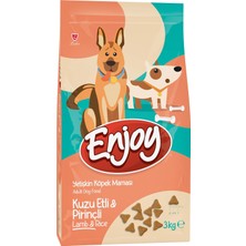 Enjoy Yetişkin Köpek Maması, Kuzu Etli, 3 kg