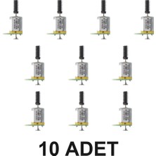 Devremarkt 10 Adet N20 Worm Milli Dc Motor 30000RPM N20 Micro Motor Dc 5V-24V Uzun Mil Döner Solucan Parçalı