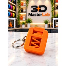 3D MasterLab 3D Baskı Mekanik Tekli Clicker Ses Çıkaran Klavye Anahtarlık Klik Oyuncağı / 1 Adet