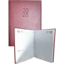 Odea 2025 Ajanda Ciltli Thermo Kapak 1 Adet 17X24 cm Ajanda 2025 Çizgili Ajanda Günlük Planlayıcı Termo Kapak 997 Ofis Okul Büro Bordo