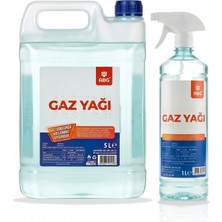 Abg Gaz Yağı Sprey 1 L ve 5 L Sert Plastik Bidon Dolum Aparatlı Gaz Yağı Ikili Set Boya Koruma, Zift, Reçine ve Leke Çıkarma Zincir Temizleyici