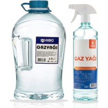 Abg Gaz Yağı Sprey 1 L ve 2,5 L Gaz Yağı Ikili Set Boya Koruma, Zift, Reçine ve Leke Çıkarma Zincir Temizleyici