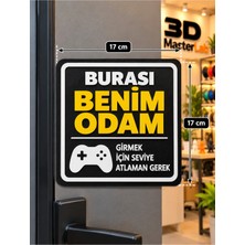 3D MasterLab 3D Baskı Oda Kapısı Yazısı / Kapı Tabelası / Özel Tasarım Tabela / Yapışkanlı Kapı Yazısı / 1 Adet