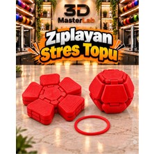 3D MasterLab 3D Baskı Zıplayan Stres Topu Clicker Stres Topu – Lastik Mekanizmalı 3D Baskı Mekanik Fidget Oyuncak