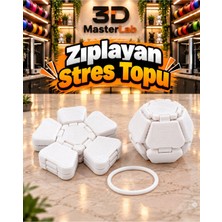 3D MasterLab 3D Baskı Zıplayan Stres Topu Clicker Stres Topu – Lastik Mekanizmalı 3D Baskı Mekanik Fidget Oyuncak - Hoplaç - Zıplaç