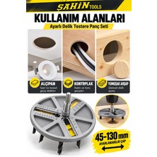 Şahin Tools Ayarlı Delik Testere Panç Seti – 45–130 mm