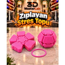 3D MasterLab 3D Baskı Zıplayan Stres Topu Clicker Stres Topu – Lastik Mekanizmalı 3D Baskı Mekanik Fidget Oyuncak