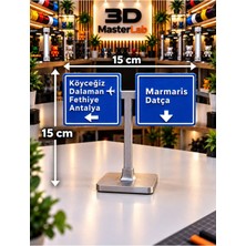 3D MasterLab 3D Baskı Türkiye’nin En Güzel Yol Ayrımı Tabelası 3D Baskı Dekoratif Masa Aksesuarı Minyatür Yol Tabelası / 1 Adet