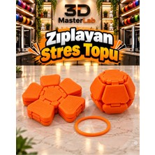 3D MasterLab 3D Baskı Zıplayan Stres Topu Clicker Stres Topu – Lastik Mekanizmalı 3D Baskı Mekanik Fidget Oyuncak - Hoplaç - Zıplaç