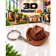 3D MasterLab 3D Baskı Kovboy Şapkası Anahtarlık
