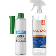 Abg Gaz Yağı Sprey 1 L ve 500 Öml Metal Kutu Gaz Yağı Ikili Set Boya Koruma, Zift, Reçine ve Leke Çıkarma Zincir Temizleyici