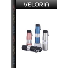 Veloria Premium 3430 - Ipli Çelik Termos - Mavi Hediye Spor Yolculuk