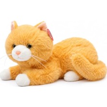 Odea Vardem 36 cm Peluş Sesli Kedi Oyuncak, 4 Asorti Renk Seçenekli Yumuşak Kedi Peluşu, Ses Efektli Çocuk Oyuncağı, Sarılmalık Uyku Arkadaşı ve Hediye Peluş Kedi PJH14473 (Kahverengi)
