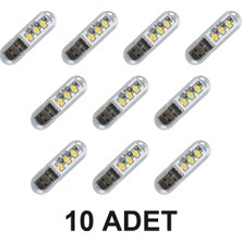 Devremarkt 10 Adet Mini USB LED Lamba 5730 Smd 3 LED Anahtarlık Portatif Taşınabilir Gece Lambası Masa Aydınlatma Kamp Bilgisayar Laptop Powerbank Adaptör Araba