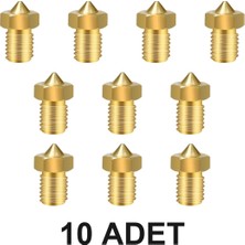Devremarkt 10 Adet 0.3mm x 1.75MM M6 Pirinç Nozzle 3D Yazıcı Printer 1.75MM Filament Uyum Mk8 Cr-10 CR-10S Ender 3 Ultimaker Reprap Makerbot Prusa I3 Anycubic
