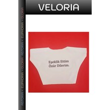 Veloria Özel Üretim Tatlı Sürpriz Farklı Jest Baskılı Giysi Eşeklik Ettim Yazılı Peluş Oyuncak Tişörtü