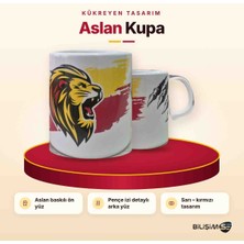 Belirtilmemiş Aslan Baskılı Porselen Kupa Bardak