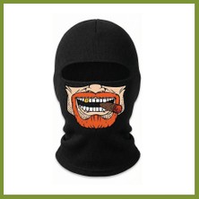 Bezos Unisex Sakallı Puro Baskılı Balaklava 1 Adet Tek Beden Viskoz Kask Içi Outdoor Maske · Renk: Siyah · Beden: Standart Vlr