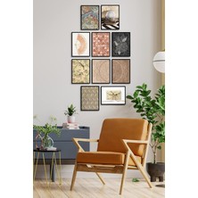 Çerçevesiz Çerçeve Görünümlü 10 Parça Mdf Tablo Seti Çoklu Çerçeve Seti Mdf Baskı ÖZC-MDF10C