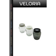 Veloria Delux Serisi Ev Gereci Düzen Saklama Aracı Cam Kavanoz - 580 ml - Şeffaf