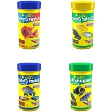 Velora Cichlid Balığı Için Yem Seti 400 Ml, 4 Adet Farklı Seçenek