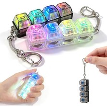 Velora Iki Adet Renkli LED Işıklı Fidget Anahtarlık - Anksiyete Azaltıcı Stres Oyuncağı
