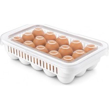 Velora 15 Gözlü Kilitli Yumurta Saklama Kabı, Bpa Free Tasarım