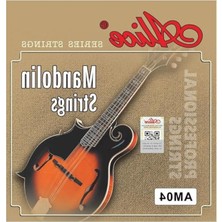 Velora Alice 4 Telli Mandolin Teli, 010–034 Bakır Alaşımlı Sargı Pas Önleyici Kaplamalı Uzatılmış Ip Ömrü