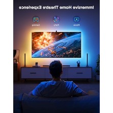 Velora Tv Arkası LED Şerit Aydınlatma, Renk Senkronizasyonu ile Eğlenceli