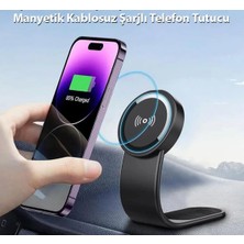Magsafe Kablosuz Şarjlı Araba Için Araç Içi Telefon Tutucu Wireless Şarj Özellikli