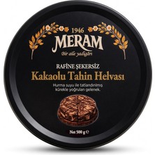 Meram Rafine Şekersiz Kakaolu Tahin Helvası 500G
