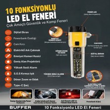 Kararlı Ticaret® 10 Fonksiyonlu LED El Feneri, Çok Amaçlı Taşınabilir Kamp ve Acil Durum Lambası