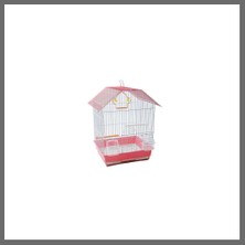 Birdlife Çift Kapılı Kuş Kafesi Pembe 34,5X28X46 cm Zfr