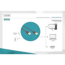 Velora USB 2.0 Bağlantı Kablosu - Assmann AK-300101-050-S Modeli