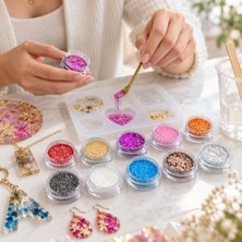 Velora Epoksi Reçine Sim & Glitter Seti - Kendin Yap Hobi Seti