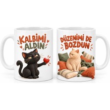 Nida Sevgili Kaosu 2'li Porselen Kupa Seti - Model 1001 Nıda