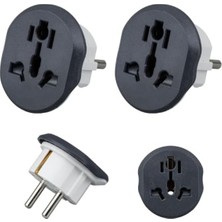 Velora 2 Adet Evrensel Uluslararası Priz Fiş Adaptör Çevirici 16A 250V Seyahat Fişi Dönüştürücü Adaptörü, 200'DEN Fazla Ülkede Abd/avustralya/uk, Ce Sertifikalı