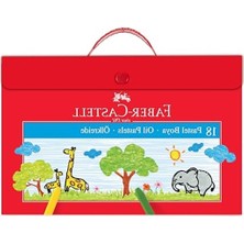 Velora Faber-Castell Çantalı Pastel Boya, 18 Renk, Yumuşak ve Canlı Renkler, Etkili Uygulama, Taşınabilir Plastik Çanta, Eğitici ve Sanatsal Kullanım Için