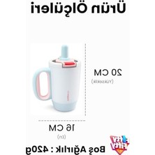 Velora 680 ml Kapasiteli Kulplu Paslanmaz Çelik Termos, Pipetli Kullanım