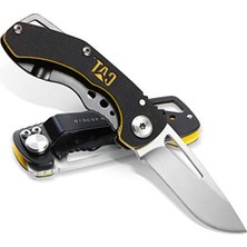 Velora 12 cm Kemer Askı Kancalı Katlanabilir Paslanmaz Çelik Kamp Çakısı