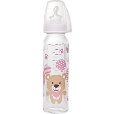Velora Nip 250 ml Antikolik Cam Biberon (Kız, 0-6 Ay, Pembe)